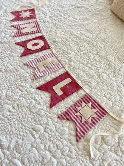 Noel Christmas Banner Sewing Template | Free Download