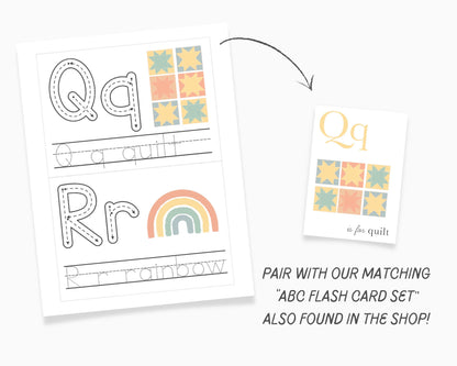 Alphabet ABC Tracing Cards, Phonics Activity, Preschool Kindergarten Homeschool, Handwriting Letter Tracing Practice, Flash Cards, ABC Sheet