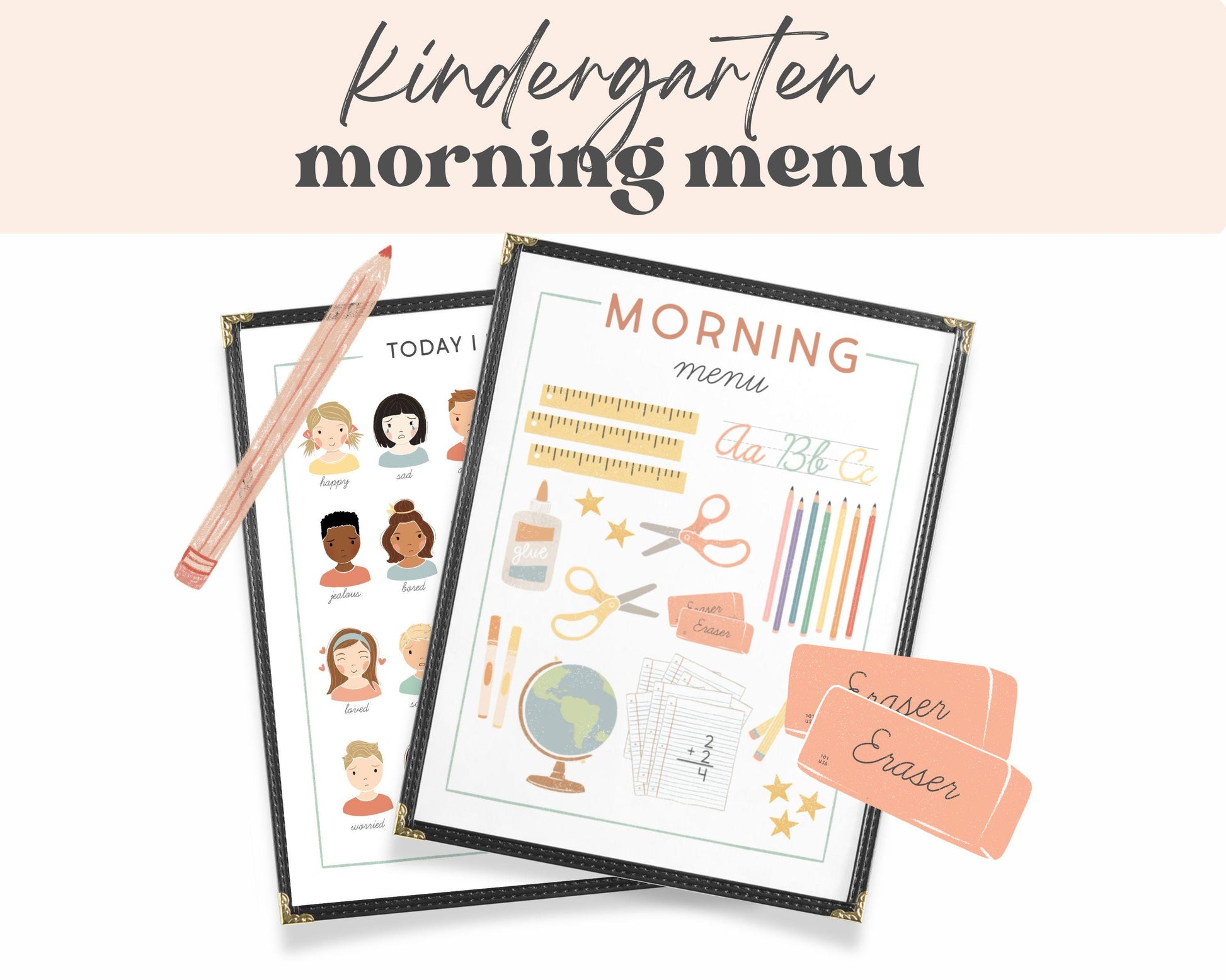 Morning Menu Kindergarten, Preschool, Homeschool, Morning Basket Activities, Kindergarten Worksheets, Routine Chart, Handwriting Practice
