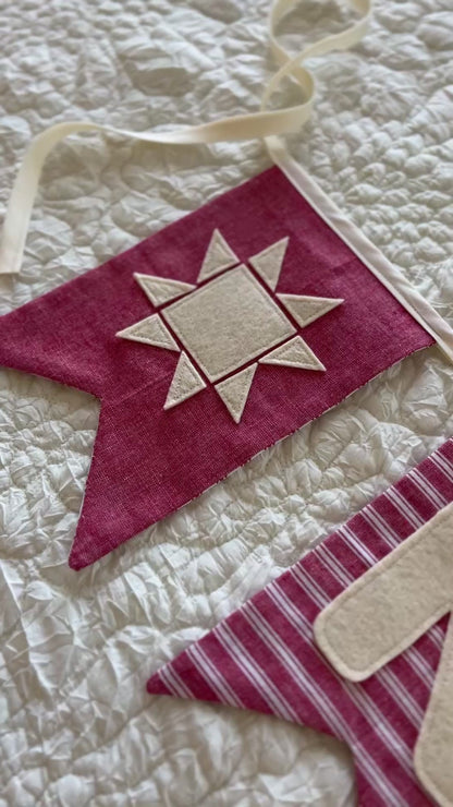 Noel Christmas Banner Sewing Template | Free Download