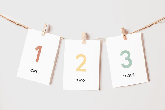 Numbers Flash Cards, Bulletin Board | Calming Corner, Montessori, Education, Nursery, Classroom Poster| Download PRINTABLE Art | Counting