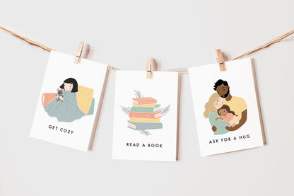 Calming Techniques Flash Cards | Calming Corner, Montessori, Education, Nursery, Classroom Poster| Download PRINTABLE Art