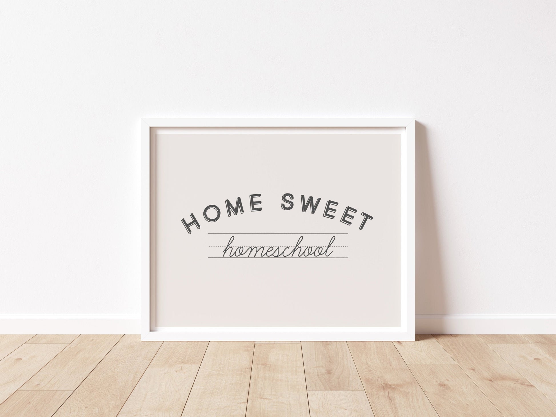 Home Sweet Homeschool Boho Neutral Poster Print Calming Corner Montessori Educational Homeschool Wall Art Classroom Decor Download Printable