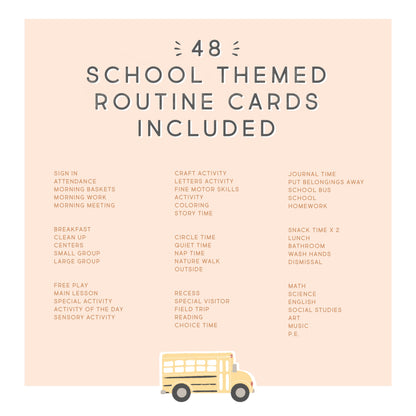 School, Chore, & Routine Cards Chart BUNDLE, Editable Visual Schedule | Kindergarten Preschool Homeschool Printable | Montessori