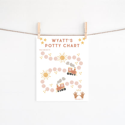 Editable Potty Chart | Potty Training Chart | Custom Sticker Chart | Potty Training Printable | Reward Chart | Download | Montessori Chart