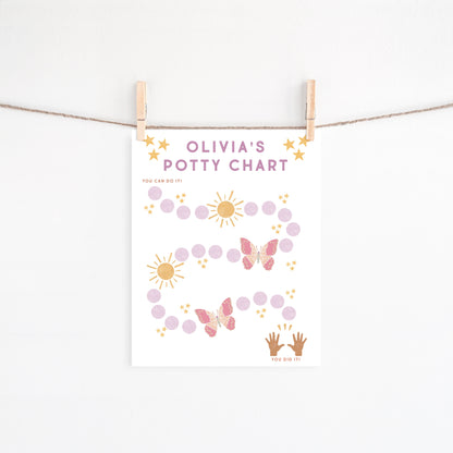 Editable Potty Chart | Potty Training Chart | Custom Sticker Chart | Potty Training Printable | Reward Chart | Download | Montessori Chart