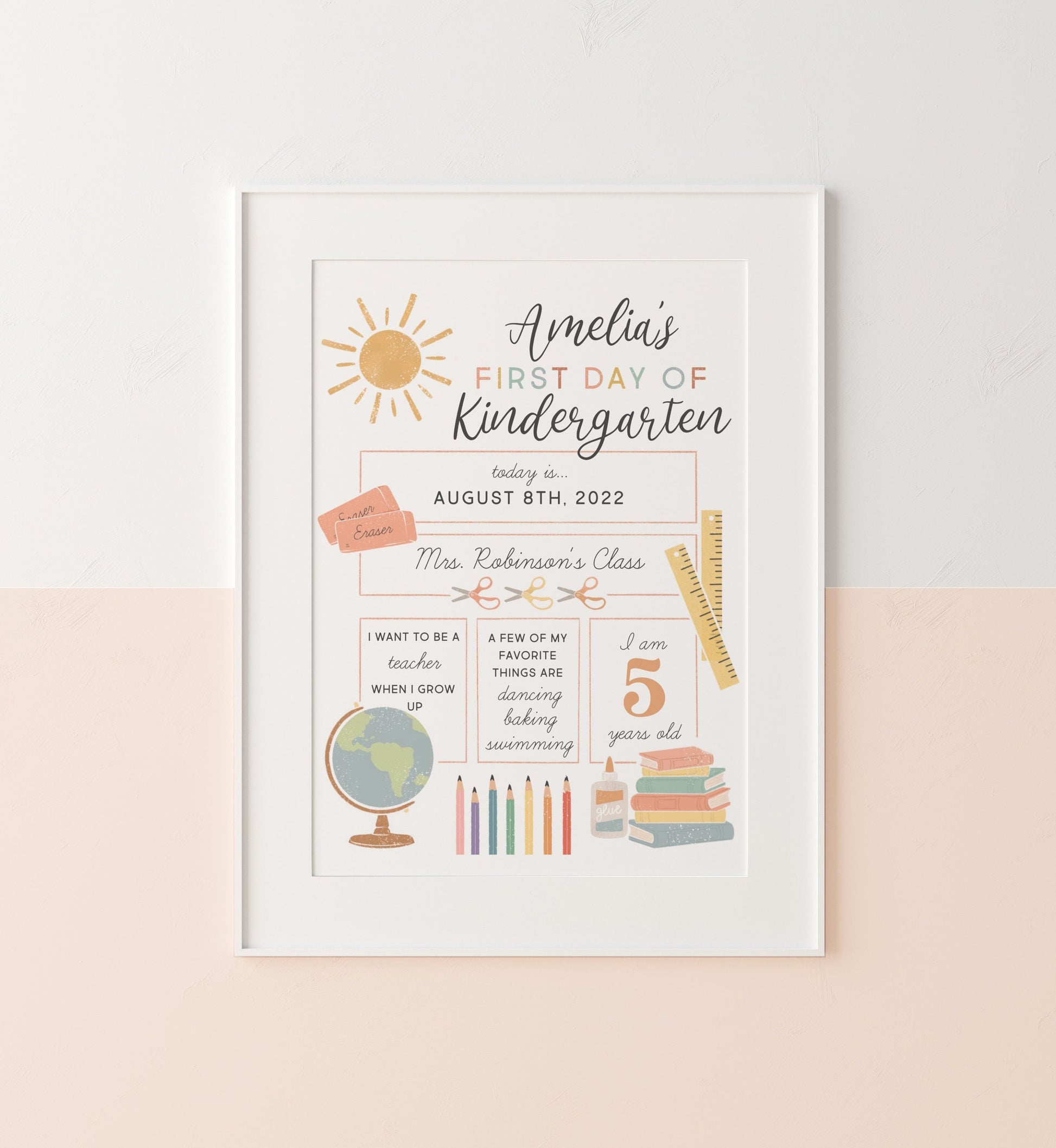 Last Day of School Sign Editable Template, First Day of School Printable, Back to School Photo, Kindergarten Preschool, 1st Day of School