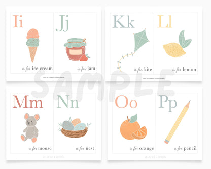 Alphabet Flash Cards, Calming Corner, Montessori, Education, Homeschool Preschool ABC Activity Classroom Poster Bulletin  Download PRINTABLE